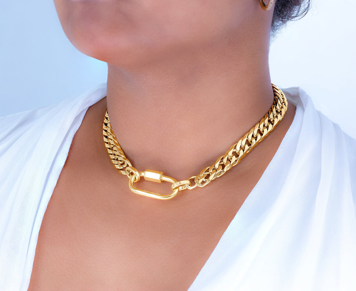 Gold-Tone Stainless Steel Choker