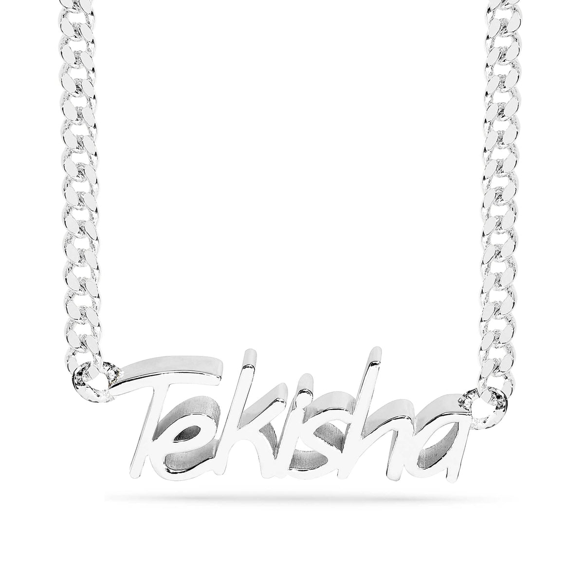 Personalized Script 3D Name Necklace &quot;Tekisha&quot;