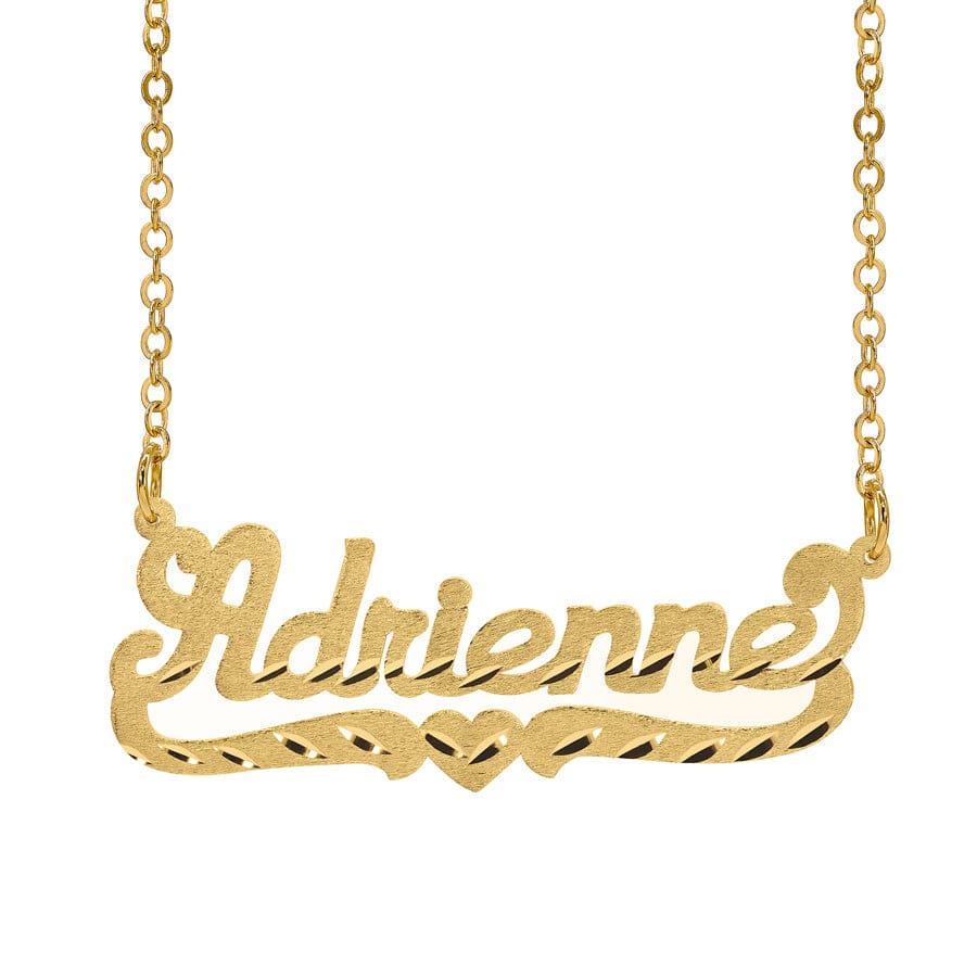 Solid Gold Name Pendant with Diamond Cut &quot;Tammy&quot;