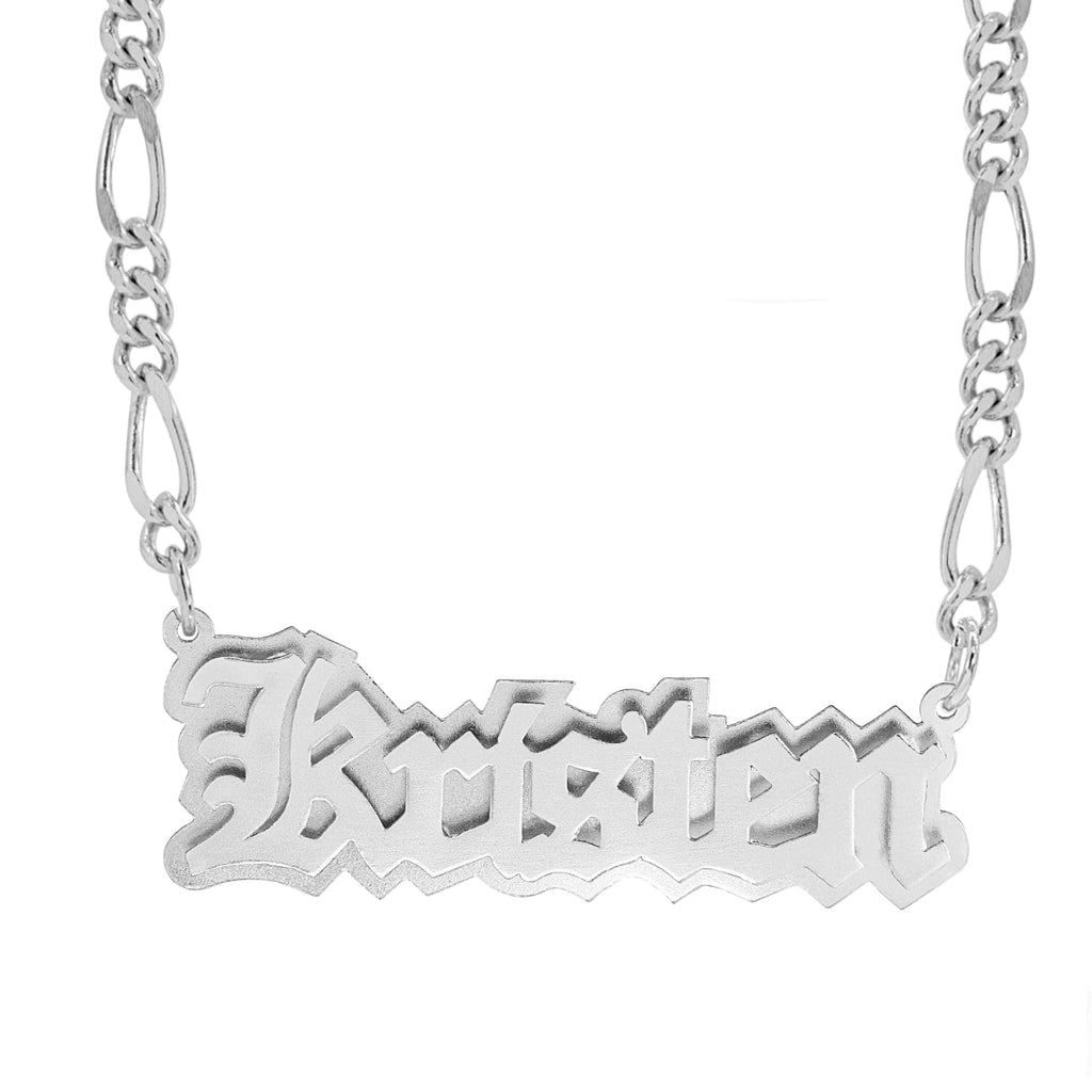 Double plated hot sale nameplate necklace